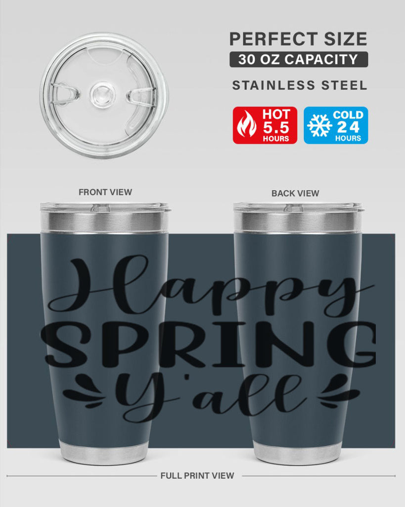 Happy Spring Y'all 163#- spring- Tumbler