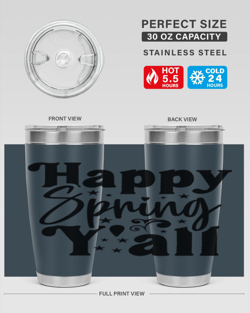 Happy Spring Y'all 164#- spring- Tumbler