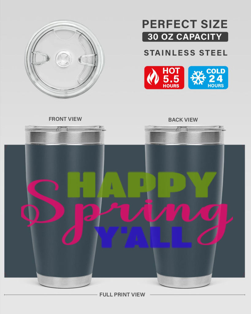 Happy Spring Y'all 168#- spring- Tumbler