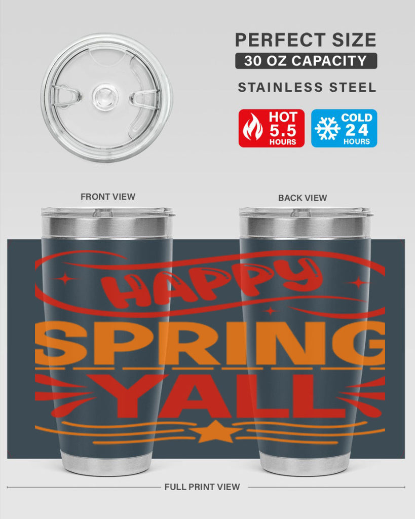 Happy spring yall 172#- spring- Tumbler