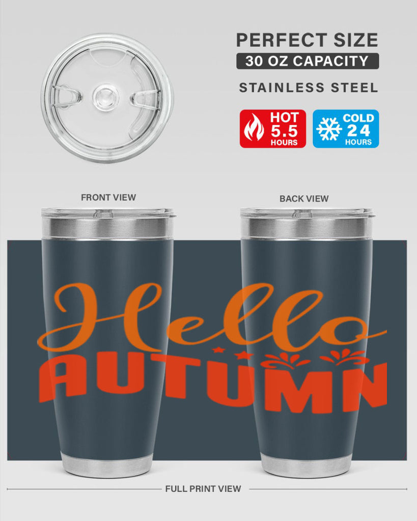 Hello Autumn Design 268#- fall- Tumbler