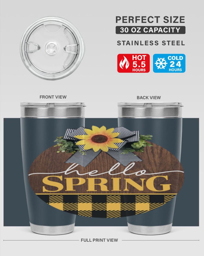 Hello Spring plaid Mockup 204#- spring- Tumbler
