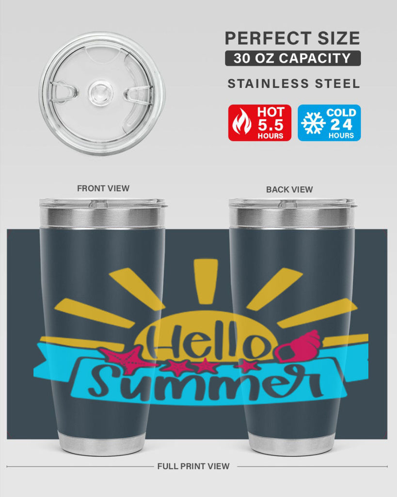 Hello Summer Style 38#- summer- Tumbler