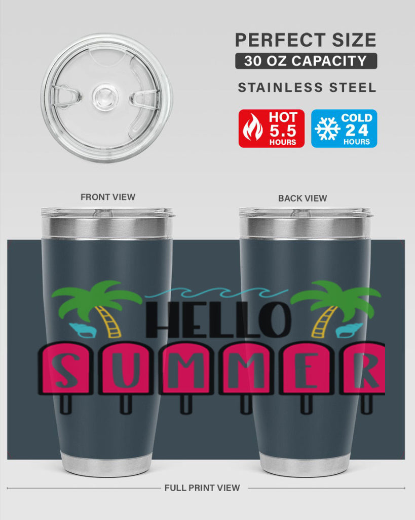 Hello Summer Style 39#- summer- Tumbler