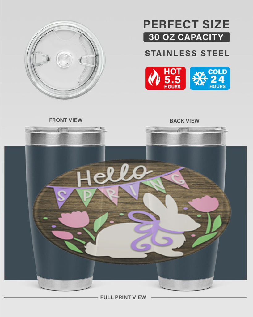 Hello spring bunny Mockup190#- spring- Tumbler