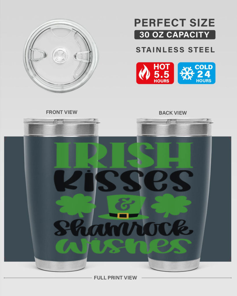 Irish Kisses Shamrock Wishes Style 81#- St Patricks Day- Tumbler