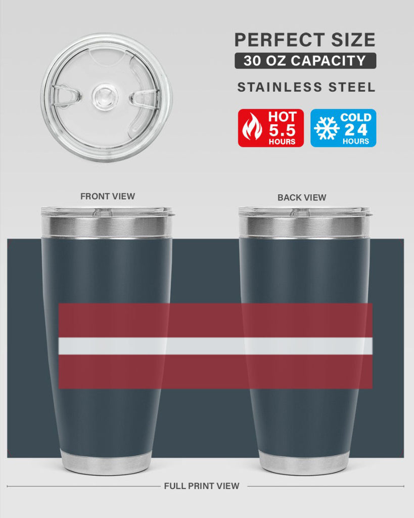 Latvia 104#- world flags- Tumbler