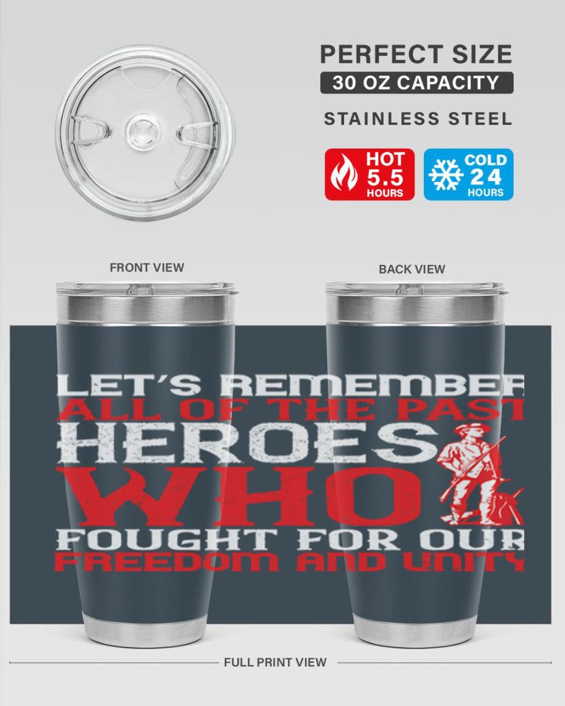 Let’s remember all of the past heroes who fought for our freedom and unity Style 127#- Fourt Of July- Tumbler