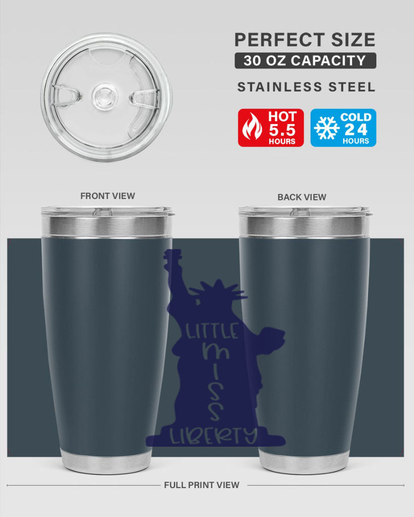 Little Miss Liberty Style 163#- Fourt Of July- Tumbler