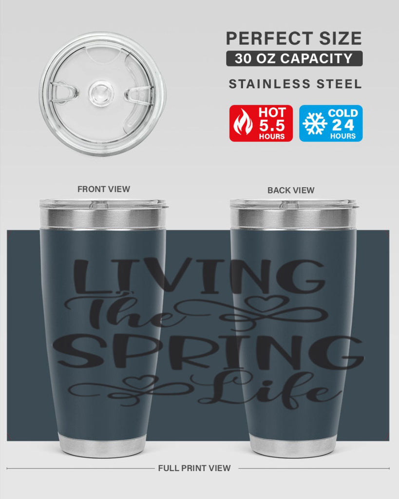 Living the spring life323#- spring- Tumbler