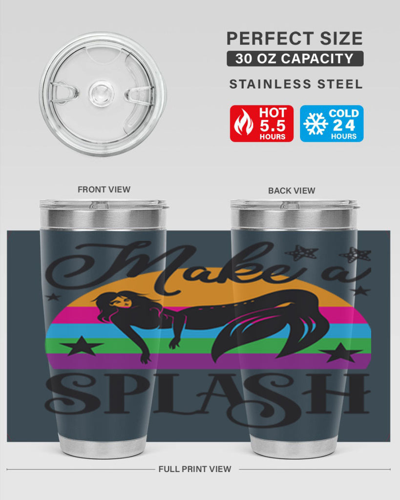 Make a splash 313#- mermaid- Tumbler