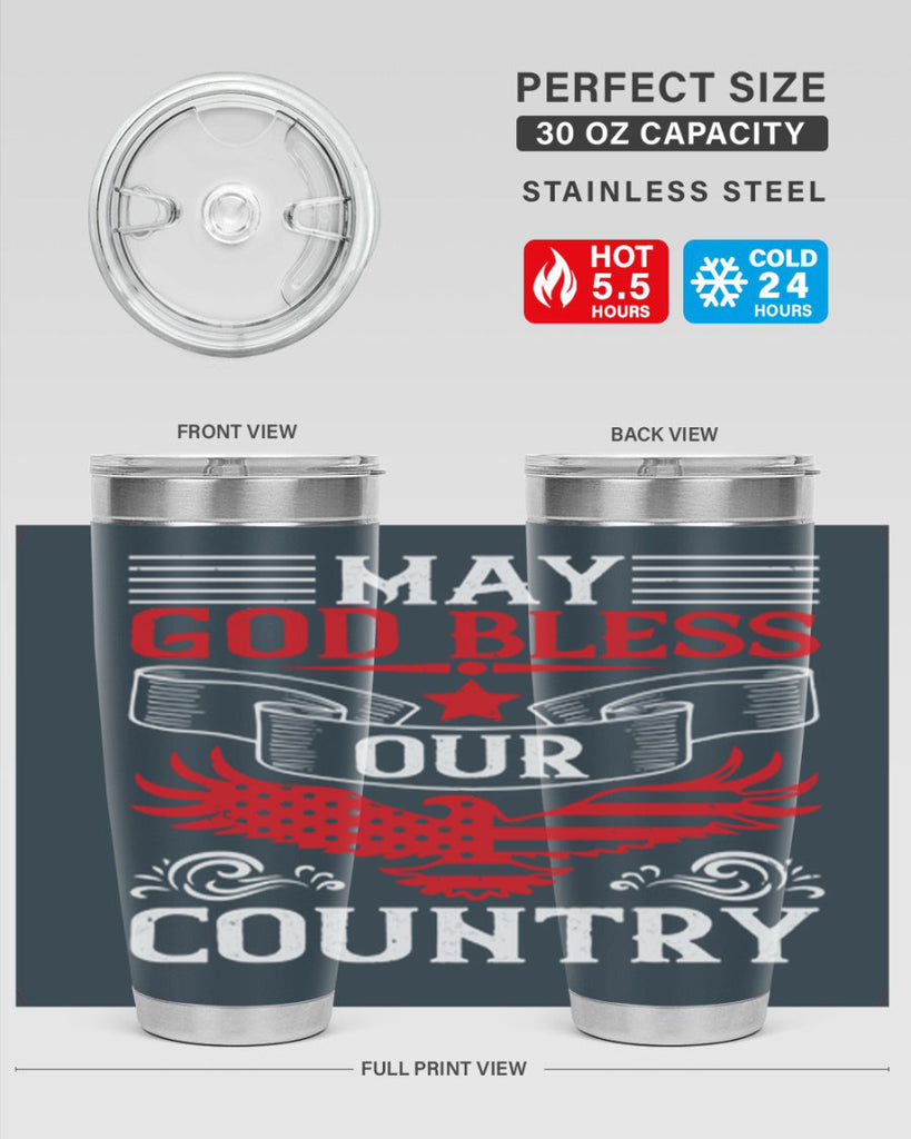 May God bless our country Style 133#- Fourt Of July- Tumbler