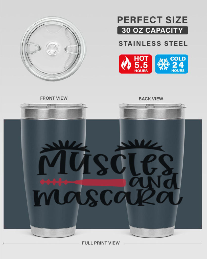Muscles and mascara design Style 221#- make up- Tumbler