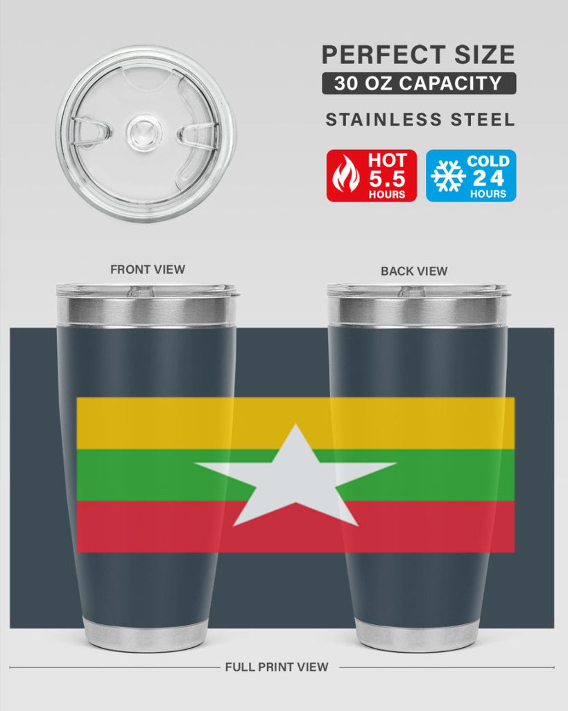 Myanmar 79#- world flags- Tumbler