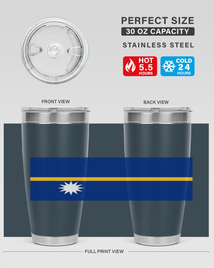Nauru 77#- world flags- Tumbler