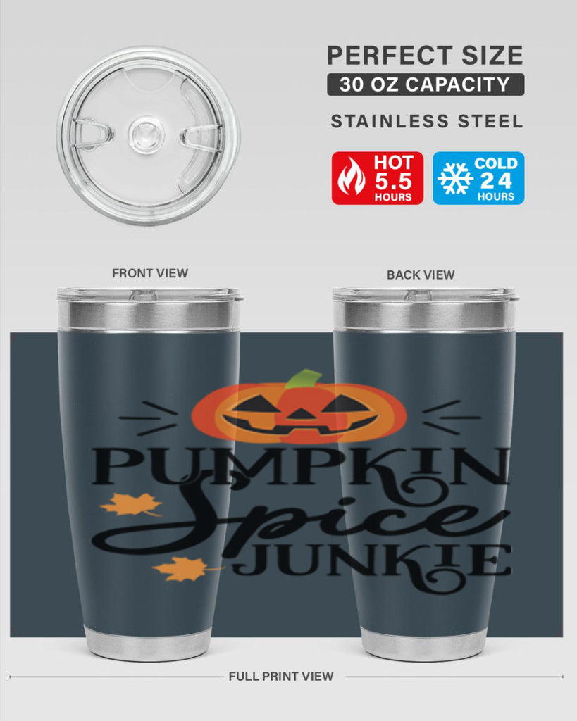 Pumpkinspicejunkie 568#- fall- Tumbler