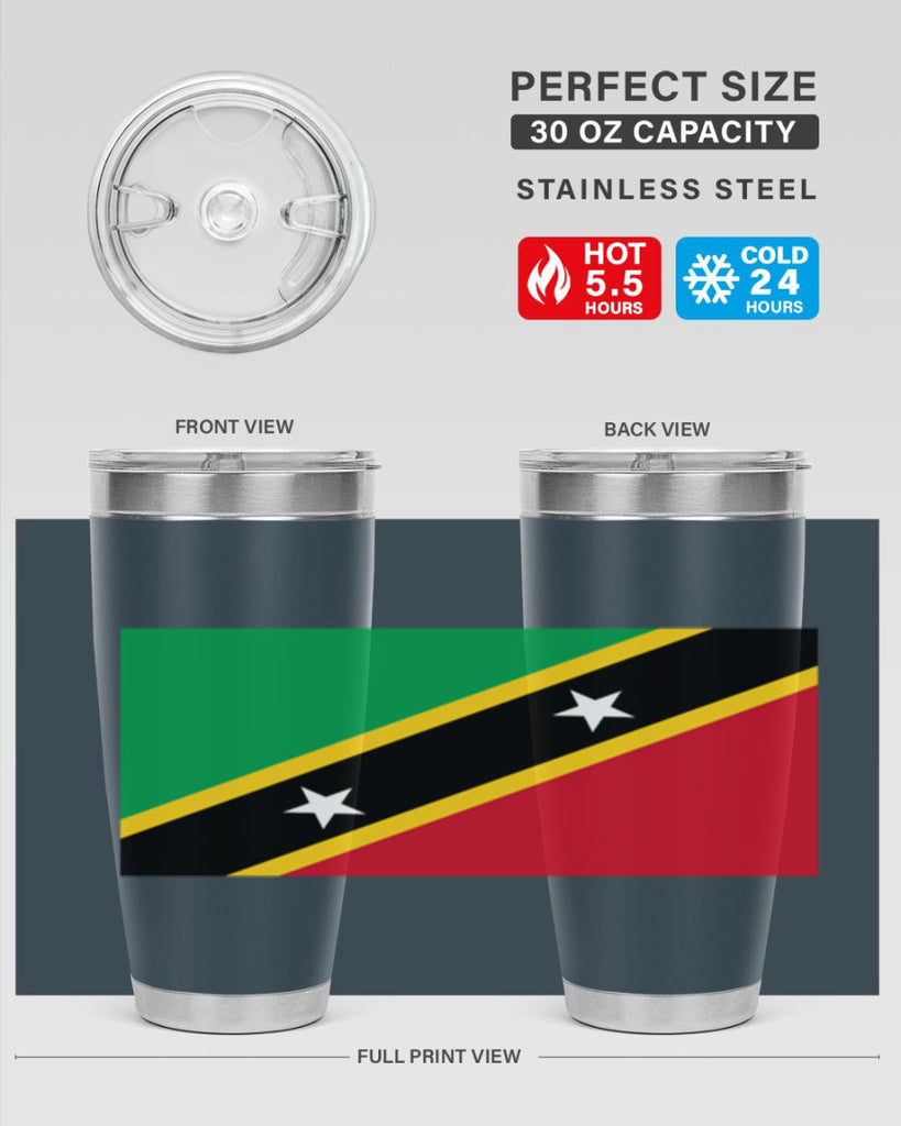 Saint Kitts and Nevis 52#- world flags- Tumbler