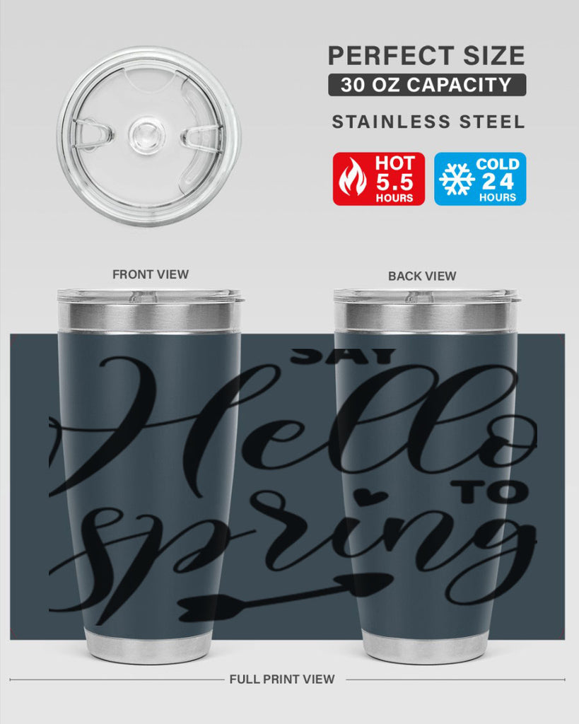 Say Hello to Spring402#- spring- Tumbler