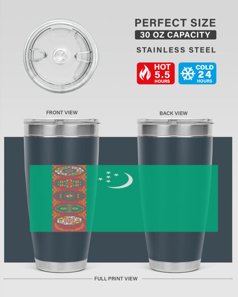 Turkmenistan 16#- world flags- Tumbler