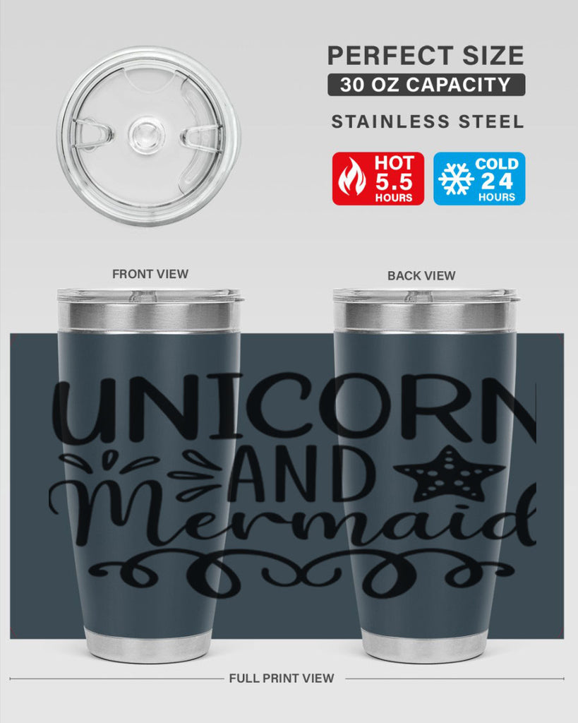 Unicorn And Mermaid 658#- mermaid- Tumbler