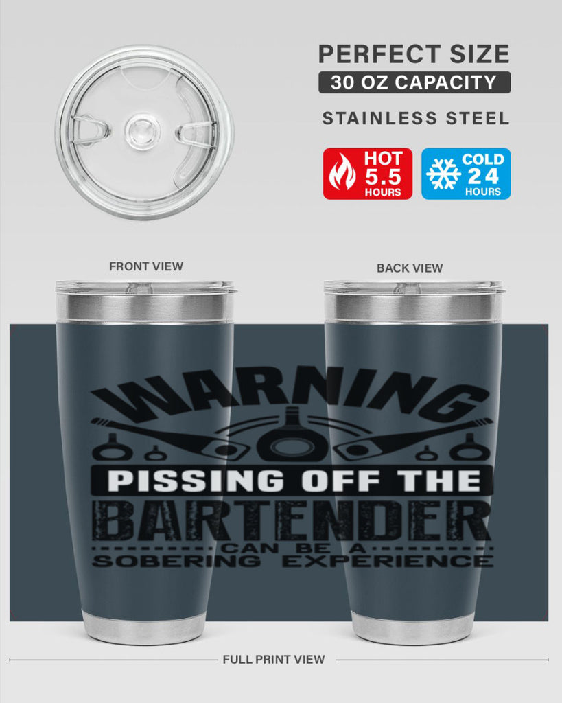 Warning Style 10#- bartender- tumbler