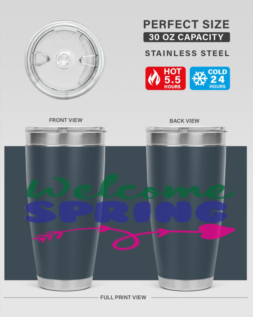 Welcome Spring 581#- spring- Tumbler