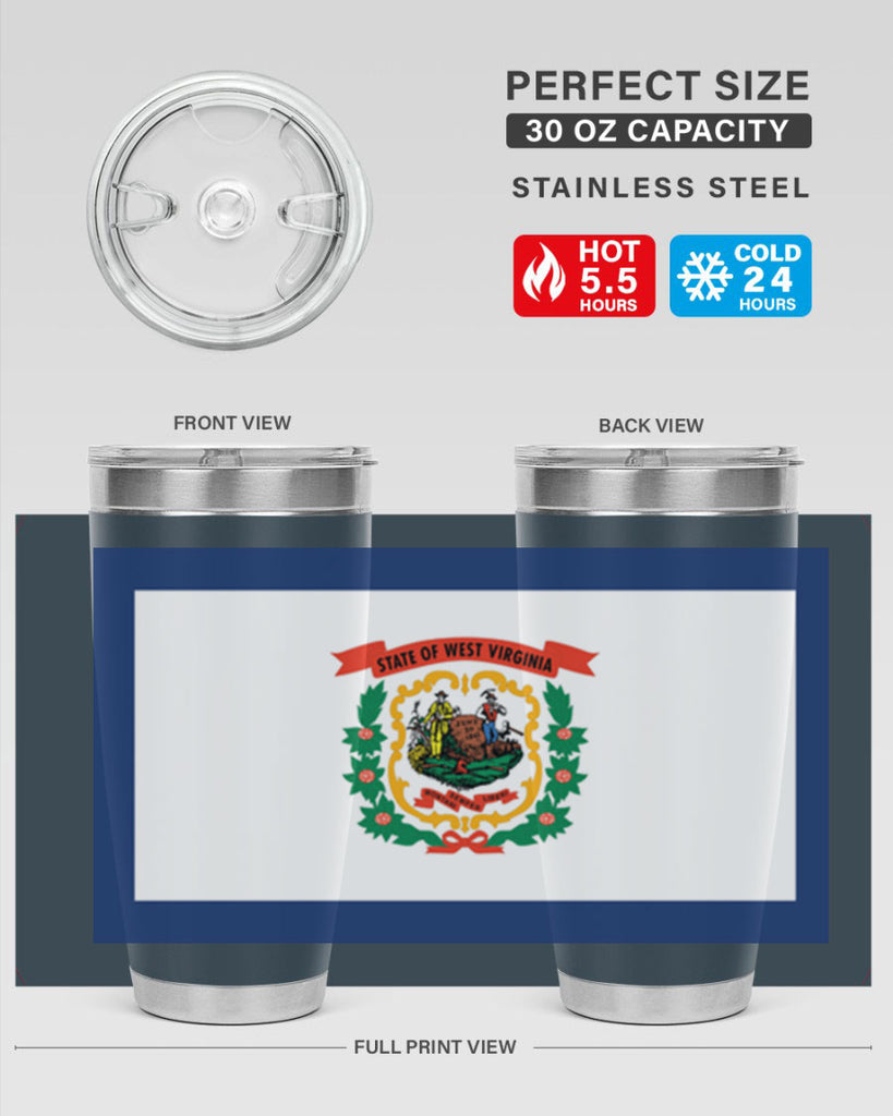 West Virginia 3#- stateflags- Tumbler
