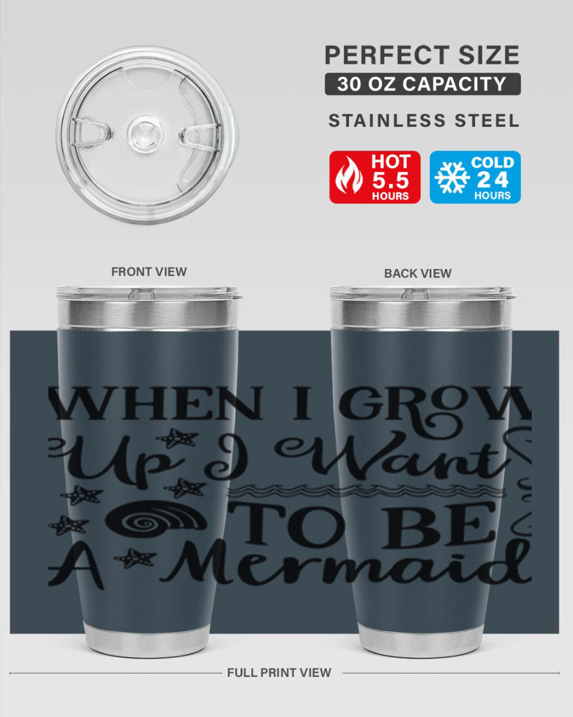 When i grow up i 665#- mermaid- Tumbler