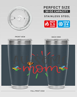 ausome mom Style 4#- autism- Tumbler