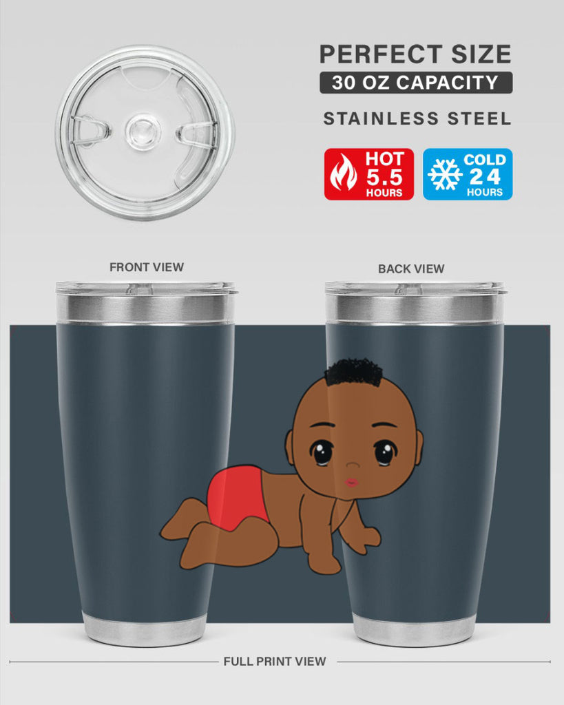 black baby boy 5#- black men - boys- tumbler