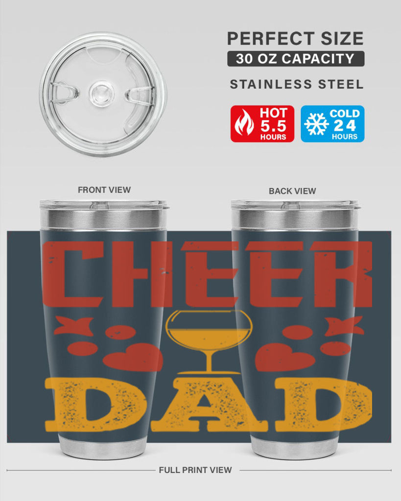 cheer dad 121#- fathers day- Tumbler