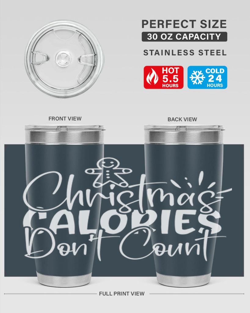 christmas calories dont count 45#- kitchen- Tumbler