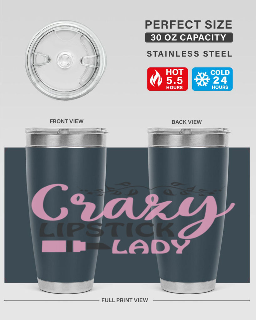 crazy lipstick lady Style 159#- make up- Tumbler