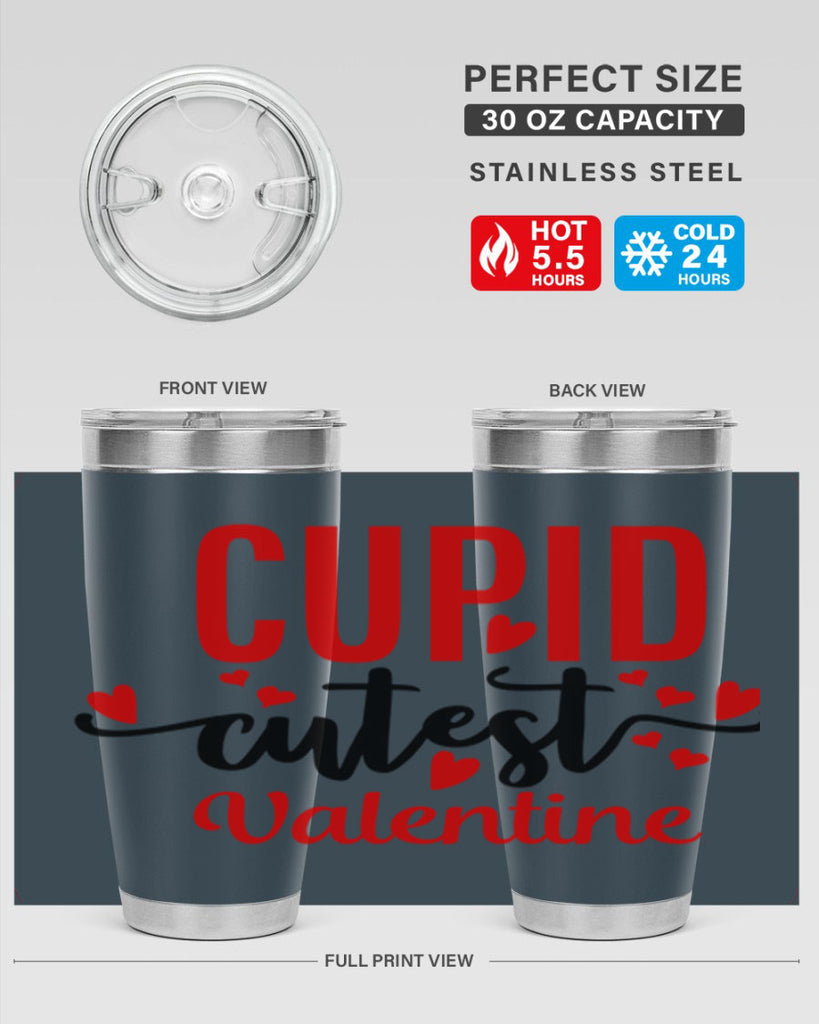 cupid cutest valentine 80#- valentines day- Tumbler