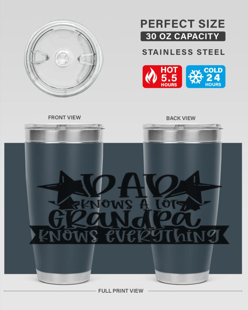 dad knows a lot grandpa knows everything 65#- fathers day- Tumbler