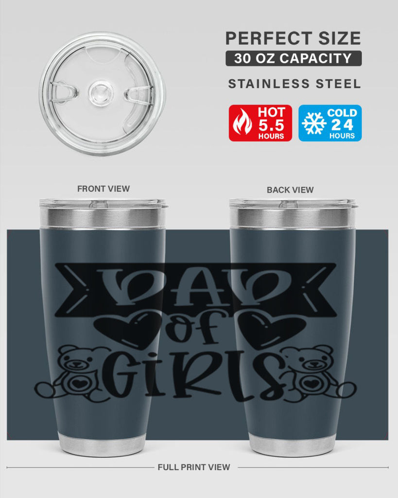 dad of girls 60#- fathers day- Tumbler