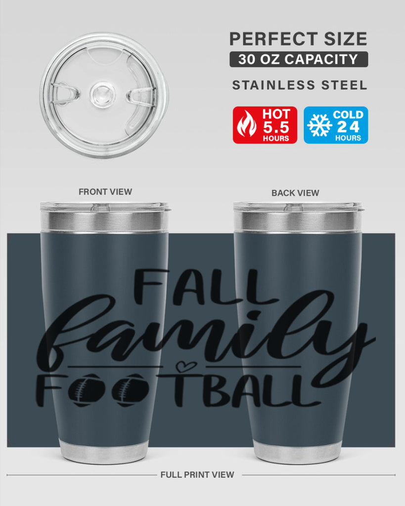fall family football 100#- fall- Tumbler
