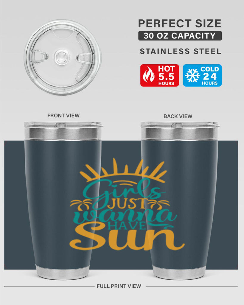 girls just wanna have sun Style 102#- summer- Tumbler