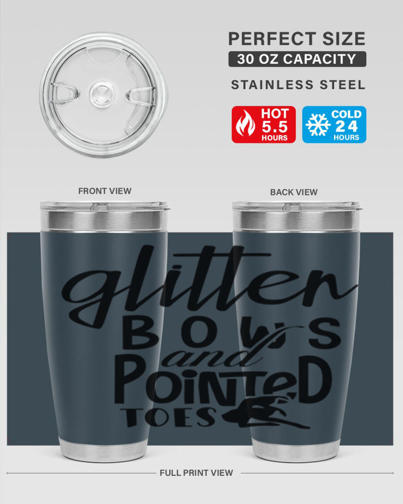 glitter bows and pointed toes 42#- ballet- Tumbler