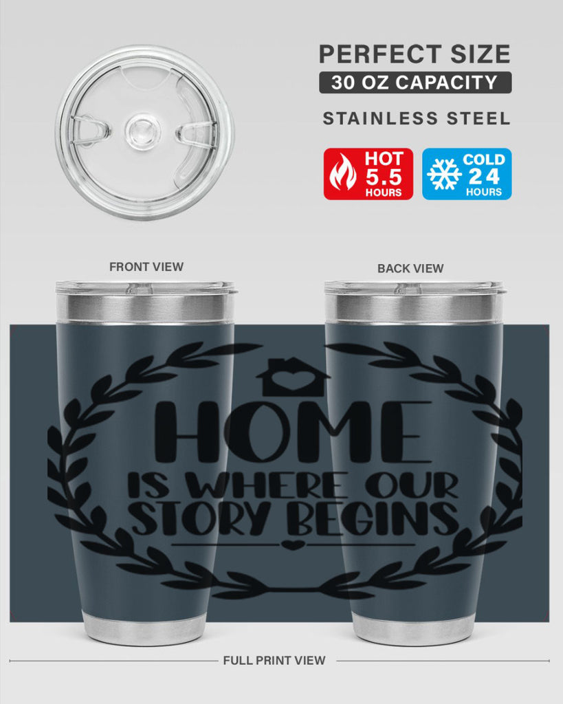 home is where our story begins 13#- home- Tumbler