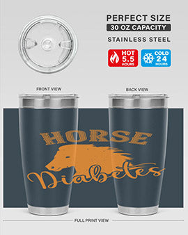 horse diabetes Style 34#- diabetes- Tumbler