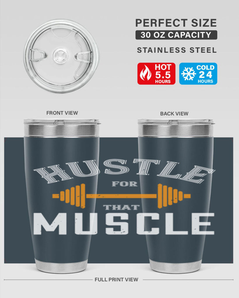 hustel for that muscle 92#- gym- Tumbler