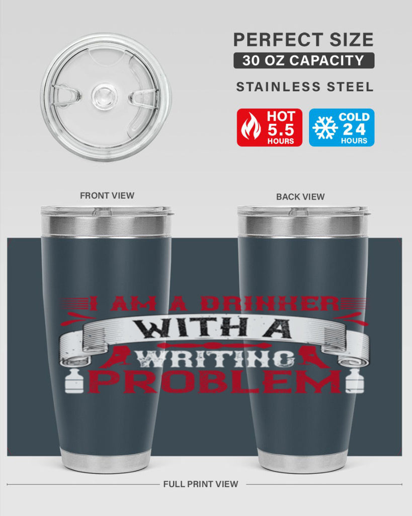 i am a drinker with a writing problem 49#- drinking- Tumbler