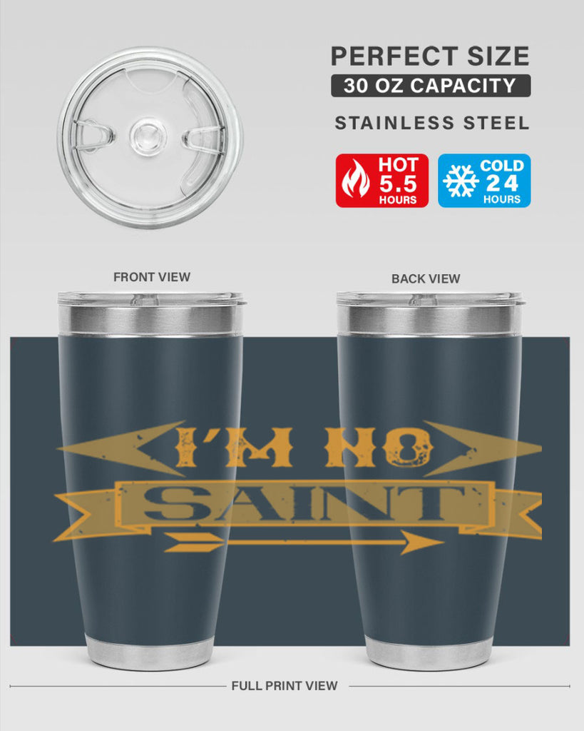 i’m no saint 59#- mardi gras- Tumbler