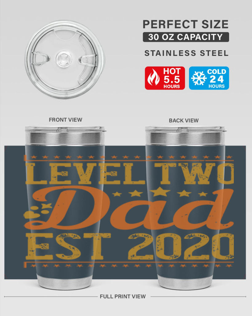level dad est 189#- fathers day- Tumbler