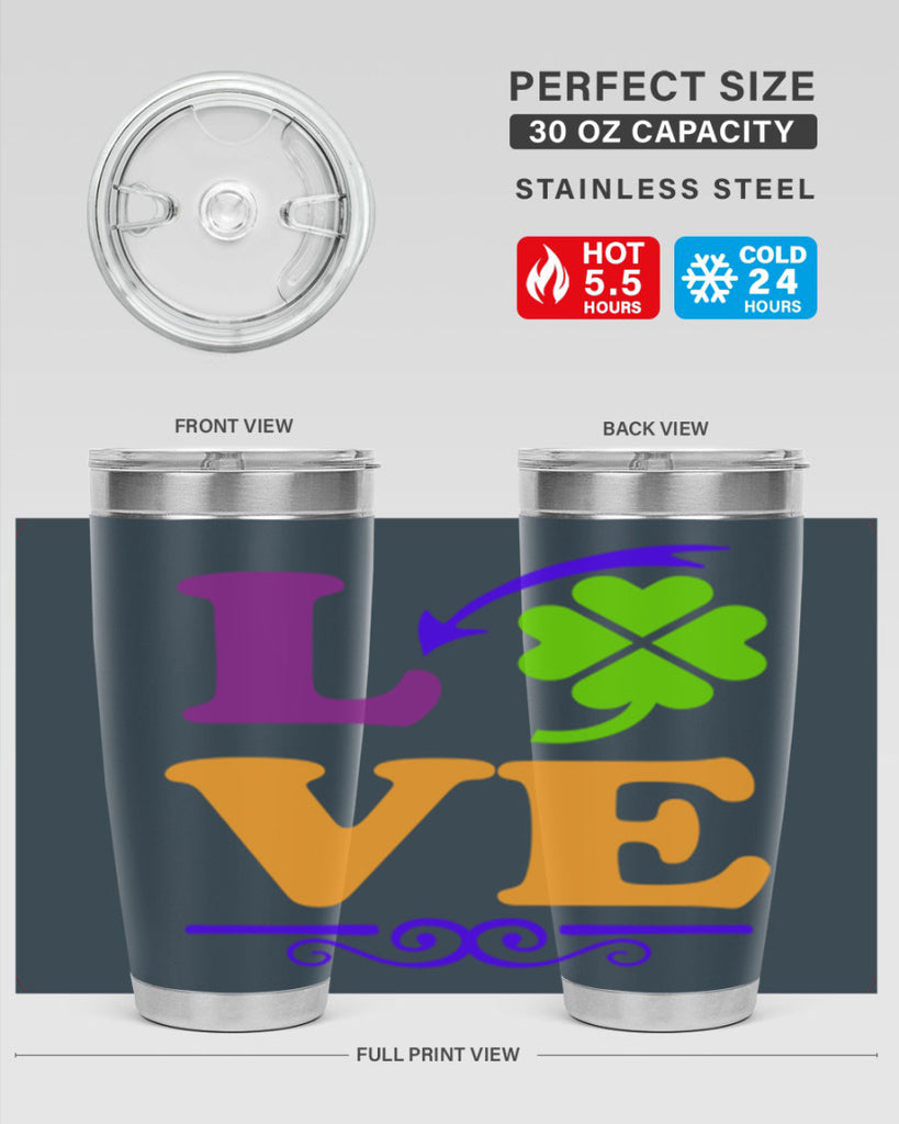 love 18#- mardi gras- Tumbler