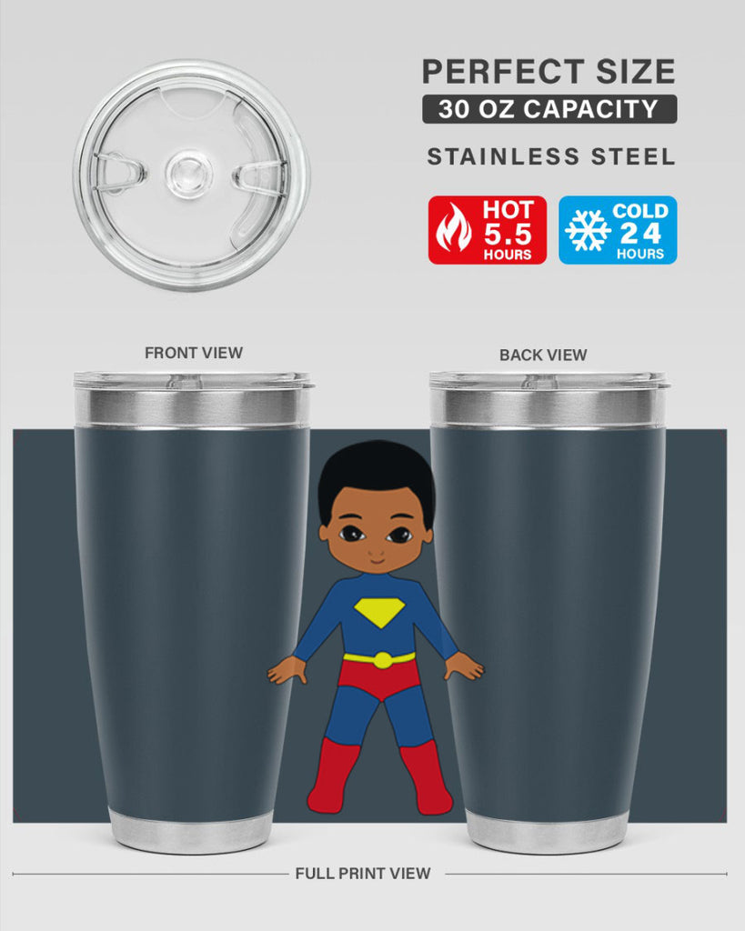super kid 2#- black men - boys- tumbler