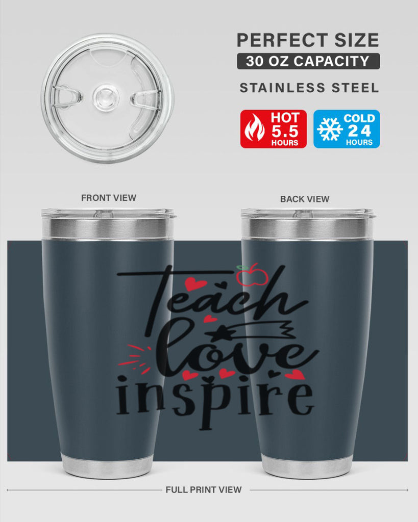 teach love inspire Style 148#- teacher- tumbler