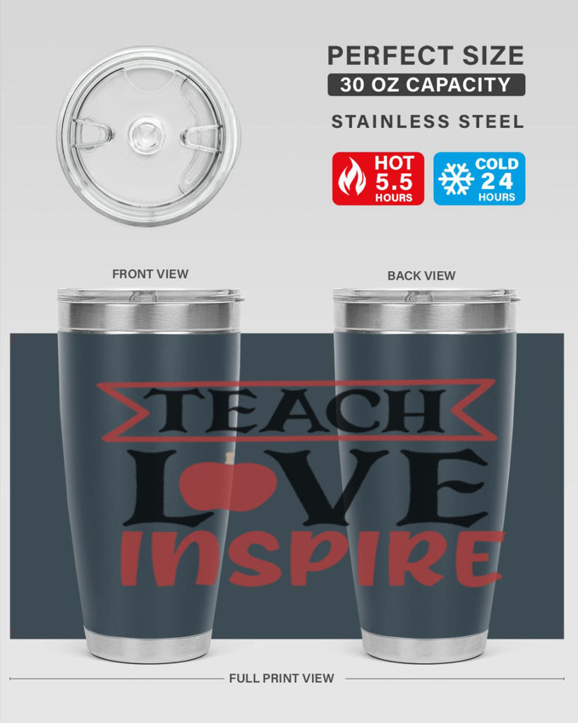teach love inspre Style 147#- teacher- tumbler