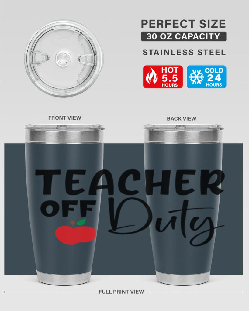 teacher off duty Style 140#- teacher- tumbler